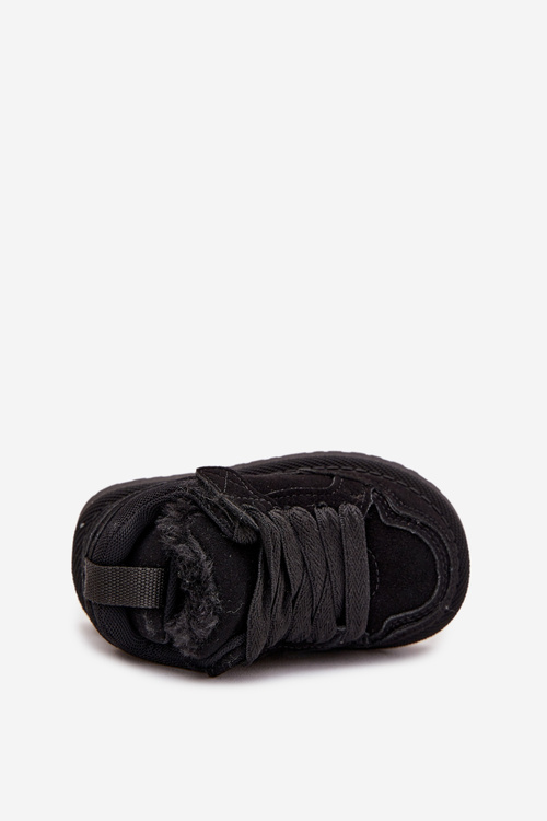 Detské tenisky Teplé Kožušinkové Čierne Mireen