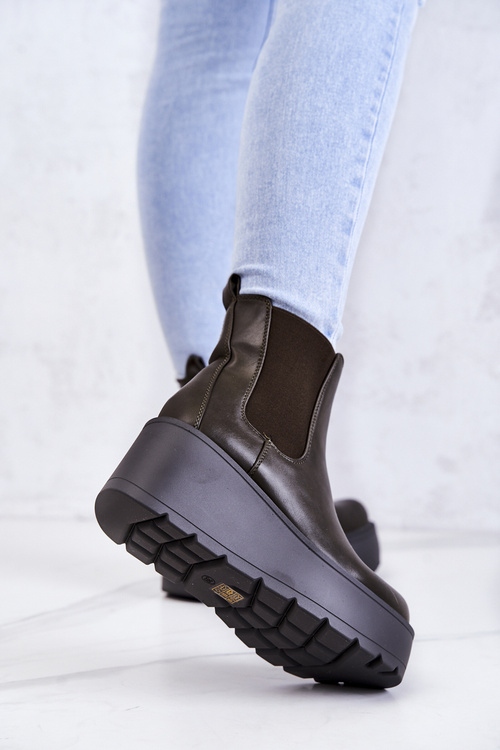 Teplé Boty tmavozelený Montiano