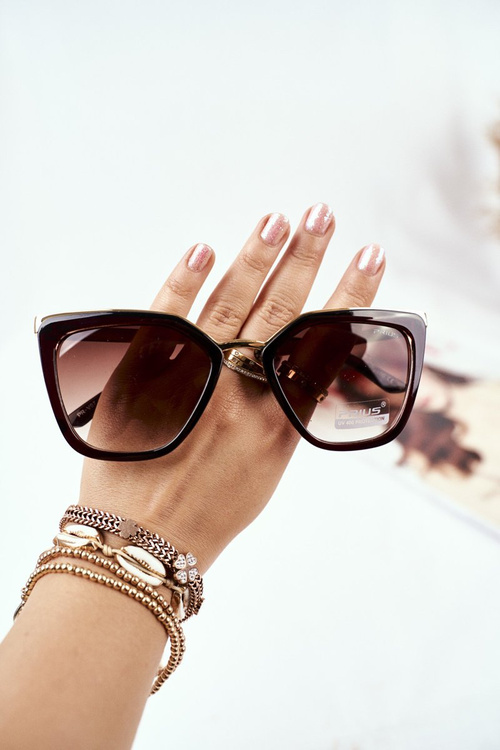 Sluneční Brýle Zlato Prius Prius PR-V07 Hnědé Přechod