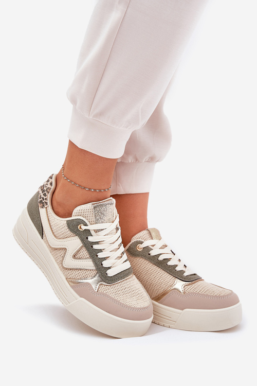 Dámske Športové Topánky Na Platforme Leopardie Zelené Lorori