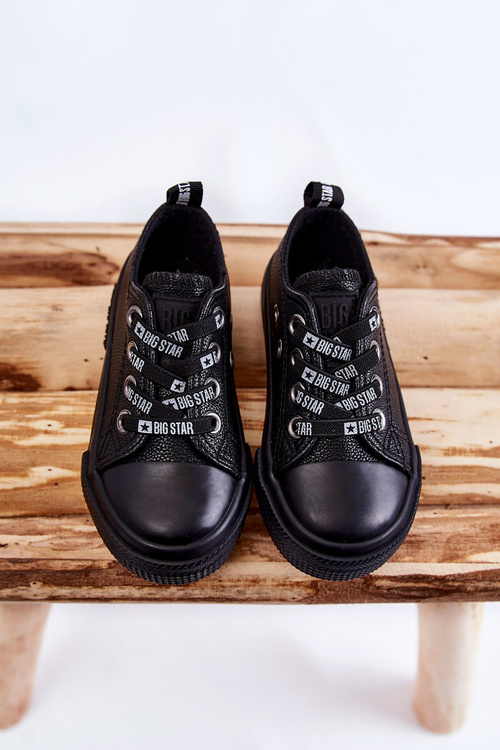 Dětské kožené tenisky BIG STAR KK374061 Černá