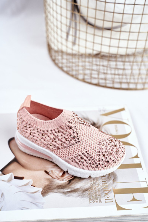 Detské športové topánky s zirkónmi Pink Linda