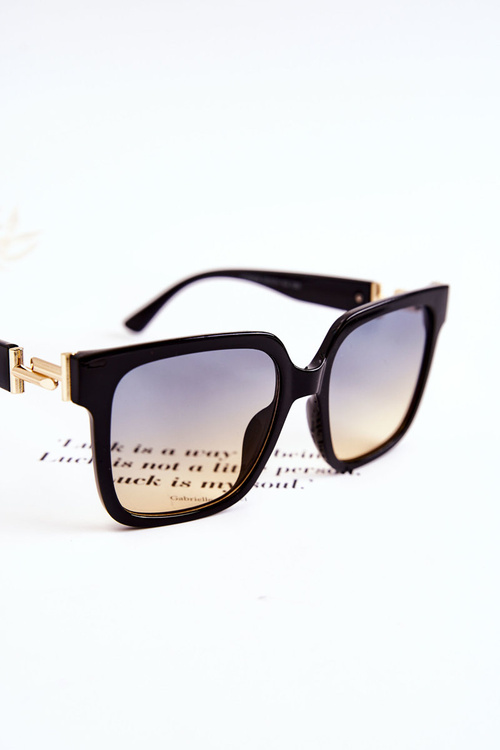 Dámske ombre v120026 čierne a zlaté slnečné okuliare