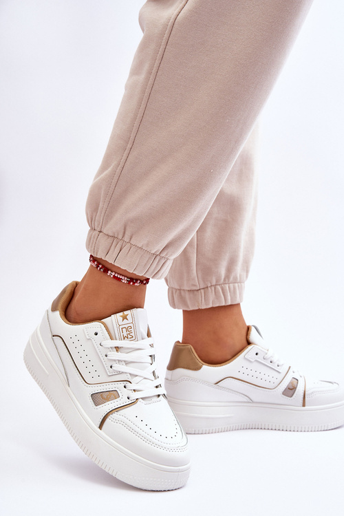 Dámske pohodlné kožené biele tenisky