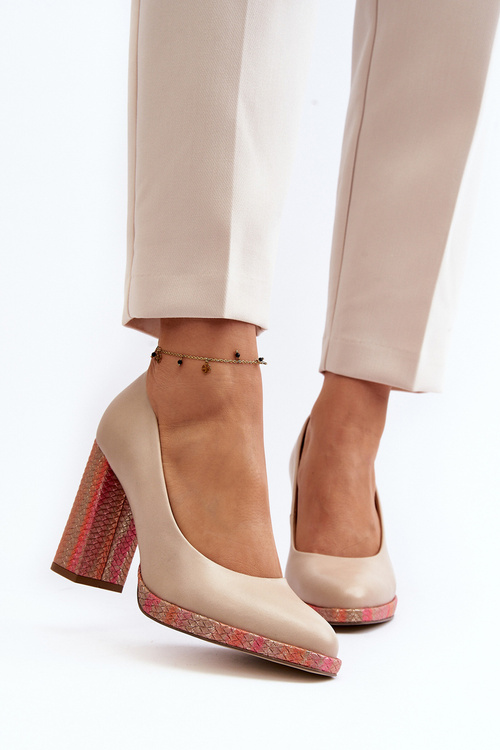 Lodičky Na Podpatku Laura Messi 2746 Beige