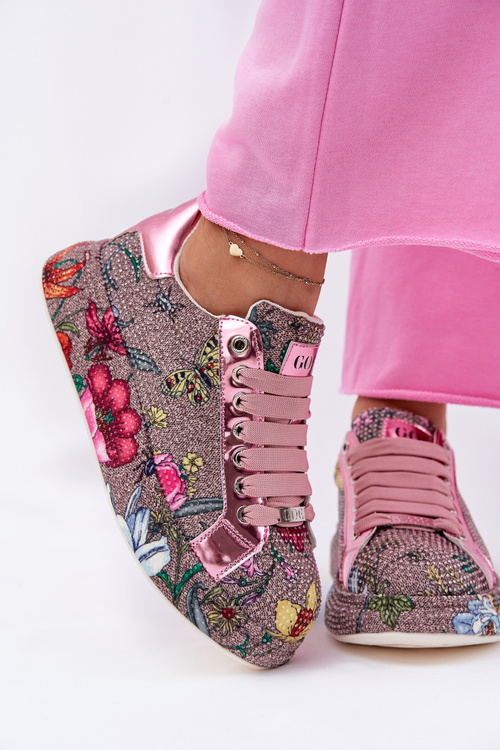 Vzory sneakers na platforme so zdobením GOE RR2N4002 Multikolor