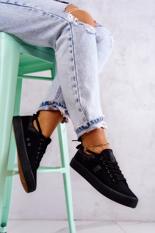 Dámske nízke tenisky Veľká hviezda JJ274563 čierna