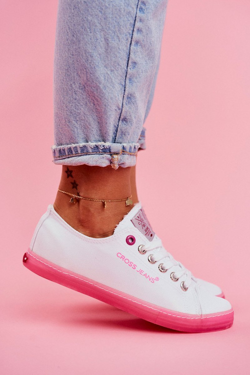Dámské Tenisky Cross Jeans Bílo Růžové FF2R4075C