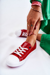 Dámska veľká hviezda FF274089 Red Sneakers