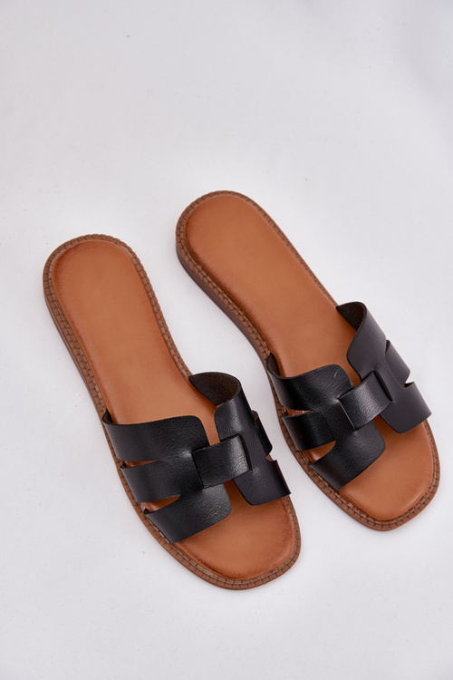 Dámske Sandále Z Eko Kože Čierne Lisanoria