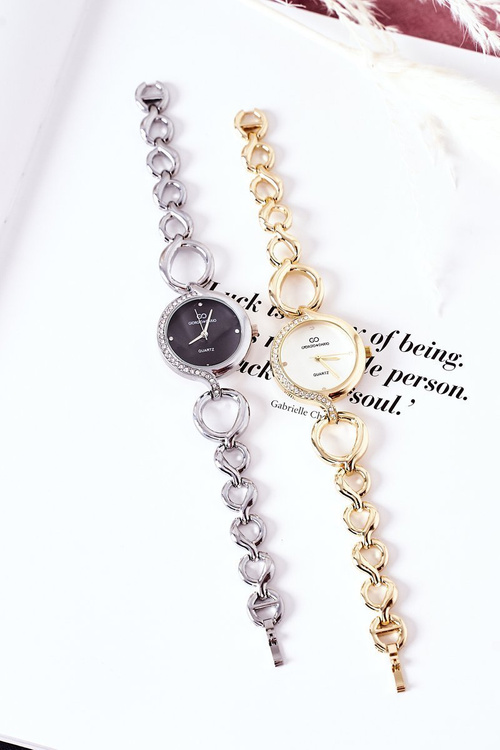 Hodinky na náramku s zirkónmi Giorgio a Dario Zloty