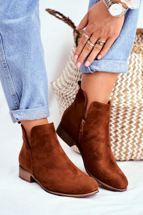 Dámské Kotníkové Boty na nízkém Podpatku Jarní Camel Viva