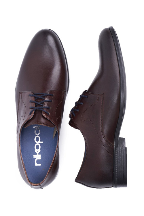 Pánské Polobotky Casual Nikopol Kožené Hnědé 1735
