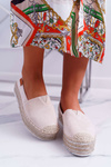 Dámské Espadrilky Semišové Béžové Mariako