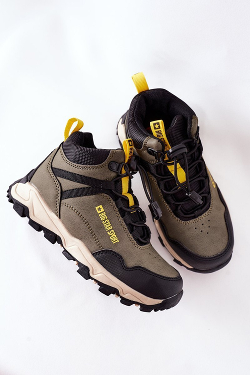 Veľká hviezda GG374047 Khaki Detské turistické topánky