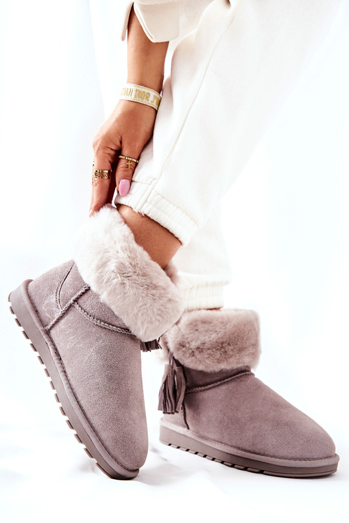 Snehové topánky izolované šedé strapce Sorella