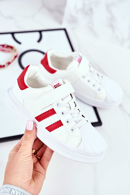 Dětská Sportovni Obuv Big Star na Suchý Zip Bilé GG374020