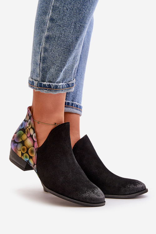 Kožené Boty Maciejka S Výřezy Černé 04091-77