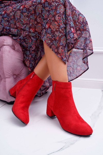 Dámské Kotníkové Boty Červené Fiorelli