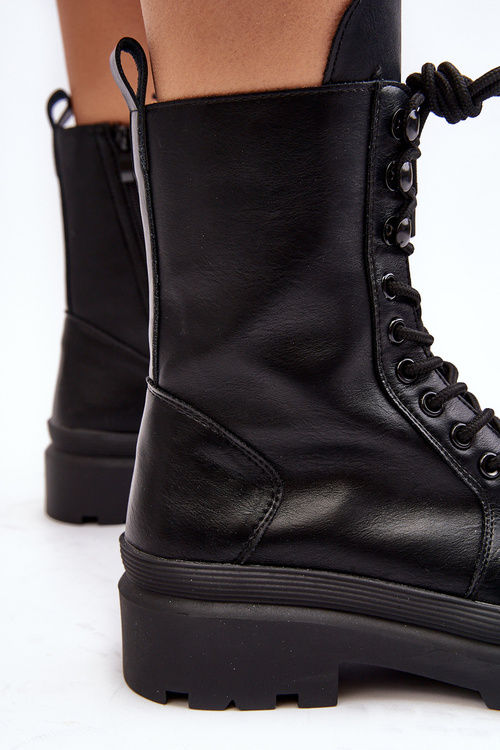 Dámské pracovní boty z eko kůže černé Irande