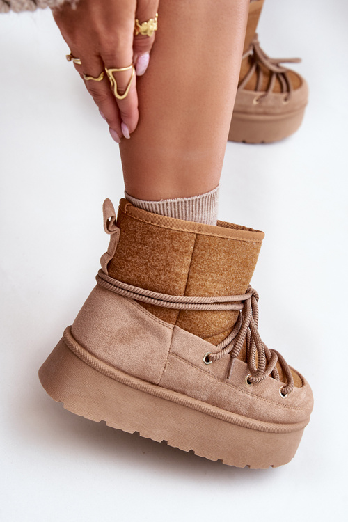 Snehule S Viazaním Na Platforme Hnedé Mavora