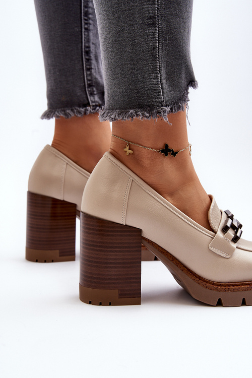 Loděnky na masivním sloupku s ozdobou béžové Oradna