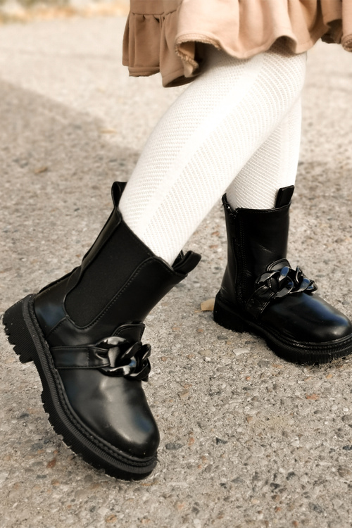 Dětské Izolované Boty Řetěz Cerné Hinea