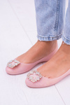 Lu Boo | růžové gumové baleríny Meliski Zircons Palita