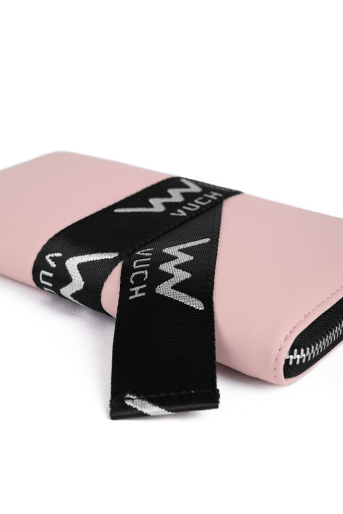 Kožená peněženka na zip růžová Mille