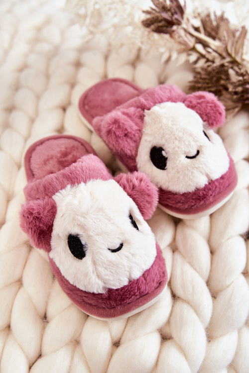 Dětské kožešinové nazouváky Růžove Alize