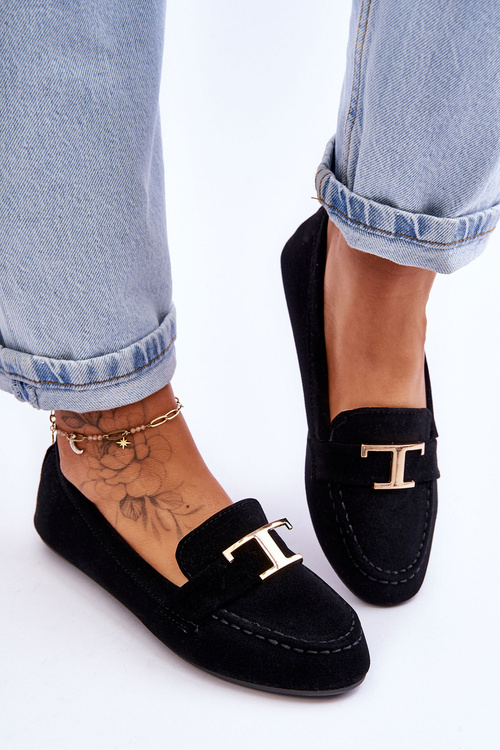 Klasické Slip On Mokasíny Černá Carly