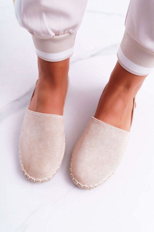 Espadrilles Dámske zločinecké semide béžové 8455