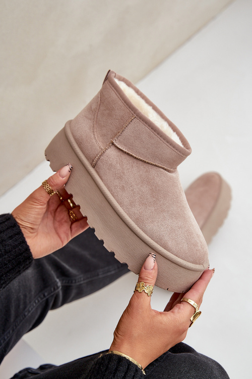 Dámske Snehové Topánky Na Platforme Béžové Ninala