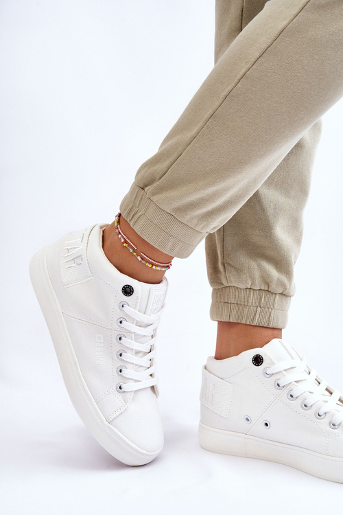 Dámské klasické vysoké tenisky Big Star LL274002 bílé