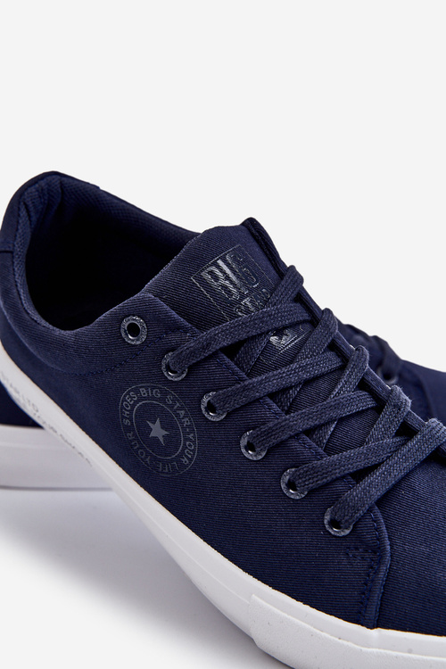 Pánské nízké textilní tenisky Big Star LL174076 Navy Blue
