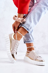 Dámska obuv na platforme Beige a Gold Noriso