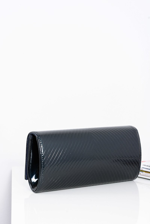 Damska Granatowa Lakierowana Kopertówka