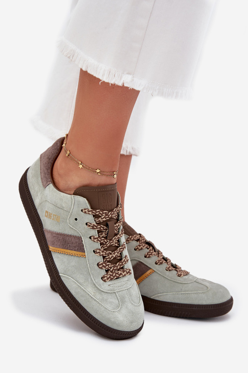 Dámske Nízke Sneakers Z Semiša Big Star SS274678 HI-POLY SYSTEM Mätový