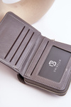 Dámske lakované portfólio portmonette s ekologickým sivým zadaním