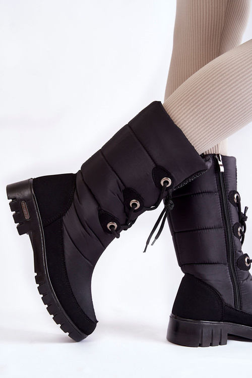 Vysoce teplé boty do sněhu Progress PROGJ-20-07 Černé