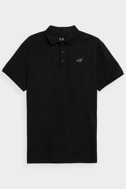 Pánska Polo Tričko Regular S Logom 4F Čierne 4FWMM00TPTSM316-20S