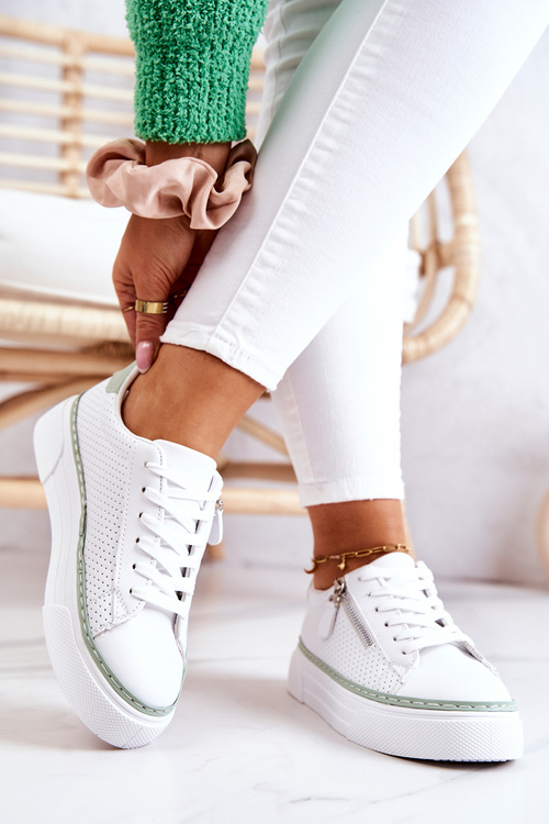 Sportovní Boty Na Platformě Bílé A Zelené Louisa