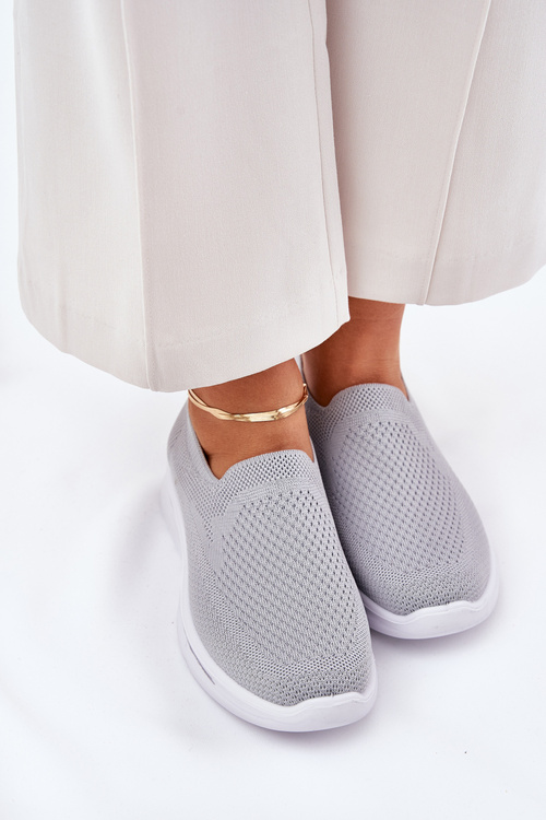 Dámske Textilné Slip-On Tenisky Šedé Adiora