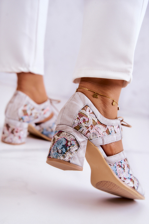 Dámske kožené topánky Maciejka 05328-04 béžová