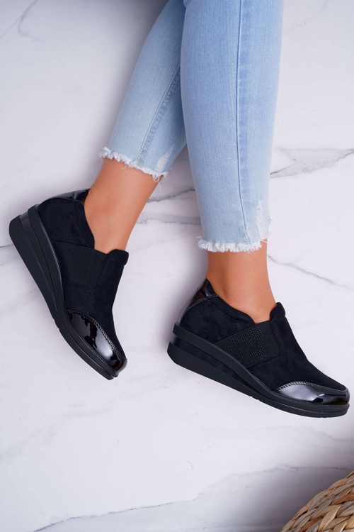 Klínové Tenisky Sneakers Sergio Leone PB225 černé