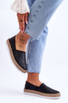 Big Star LL276002 Black Leather Espadrilles