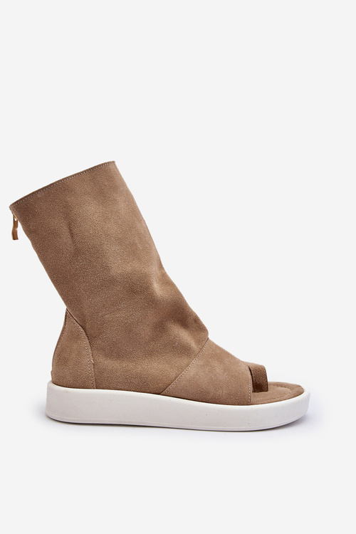 Dámske čierne semišové sandále s vrchnou časťou Zazoo 3441