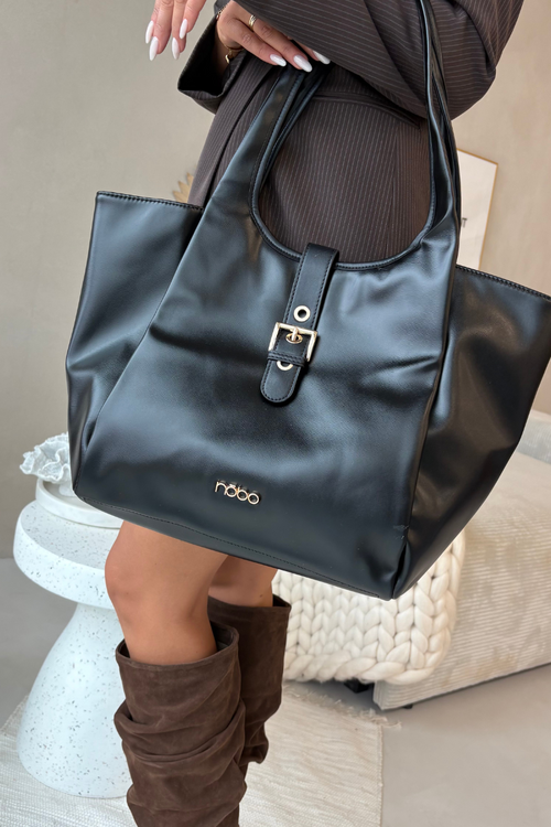 Shopper taška s přezkou NOBO BAG6010-020 Černá