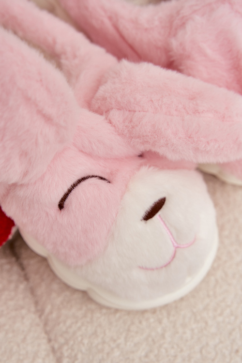 Kožešinové dámské pantofle králíčci růžové Faylen