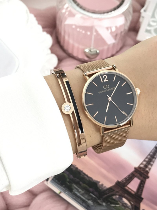 Dámské Hodinky Giorgio & Dario Rene Pink Gold 36mm